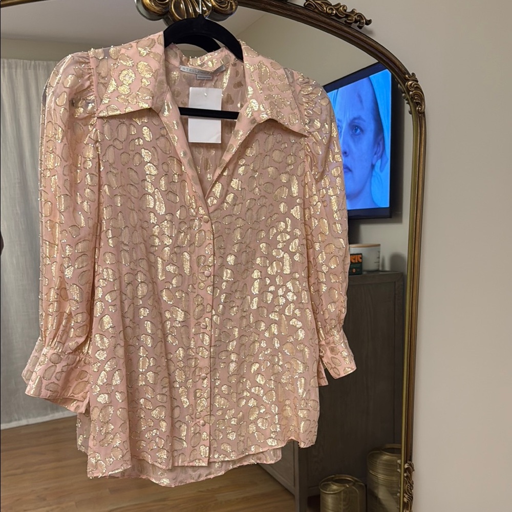 Stella McCartney Pink and Gold Blouse